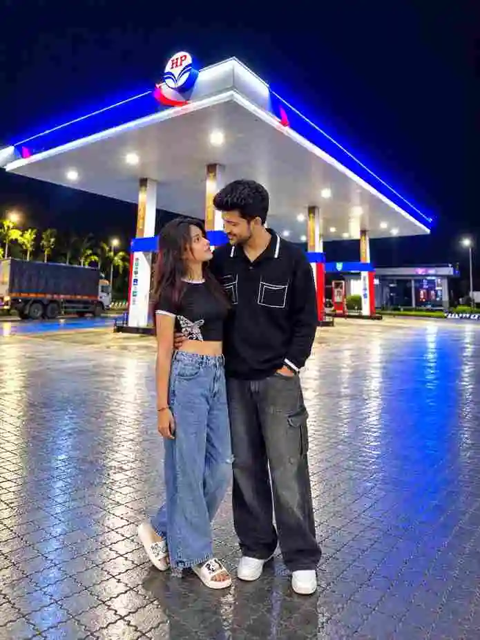 Night Petrol Pump AI Photo Editing